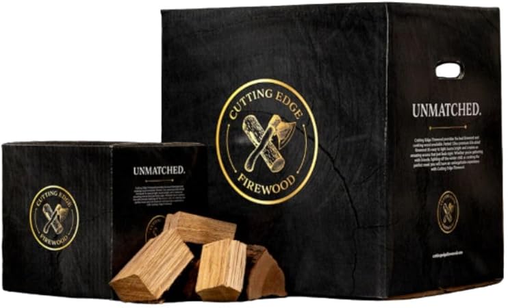 Cutting Edge Firewood Hickory Smoking Chunks – Standard Box (10 lbs) | Bold Flavor for BBQ & Grilling | Premium Smoking Wood for Primo, Big Green Egg, & Kamado | Perfect for Mixing with Other Woods